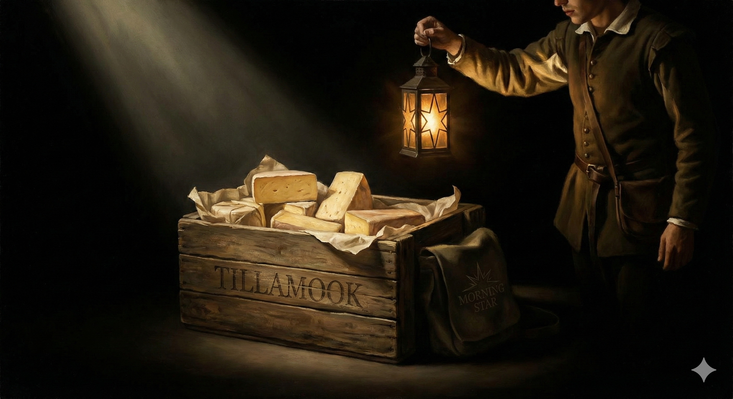 A moment of reverence: Man contemplating the cheese