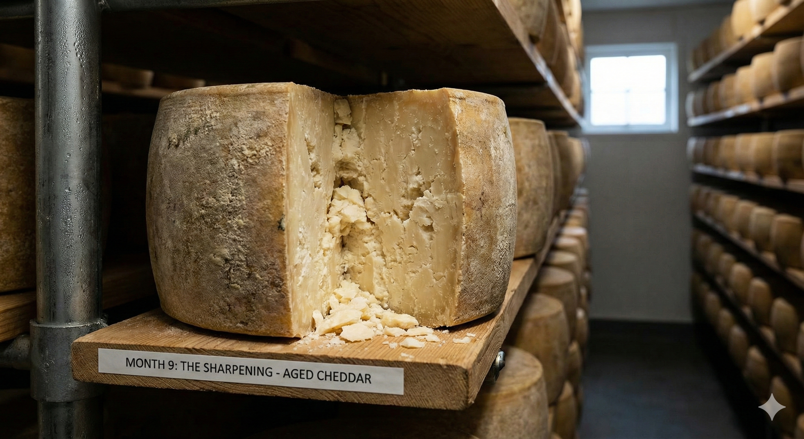 Cheese Aging in Warehouse
